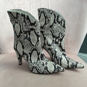 Topshop Vegan Snakeskin boots